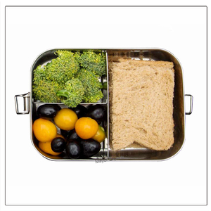 750 ml thép không gỉ Stackable Hộp Ăn Trưa ba khoang kim loại thực phẩm lưu trữ bao bì 3 phần tiffin Hộp quà tặng - Product Image 1