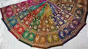 Diseño exclusivo Premium Pure Viscos Dola Jacquard Lehenga Kali Pogisan estampado ecológico bordado vestido de mujer de punto - Product Image 3