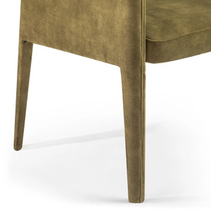 Modern Fabric Dining <b>Chair</b> Upholstered Armchair Indoor Hotel Apartment Lounge Seating - Product Image 3