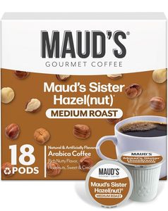 Capsules de café aromatisées à la noisette de Maud, 18 unités, café torréfié moyen en dosettes individuelles – 100 % grains d'Arabica - Product Image 4