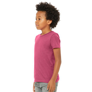 Logo personnalisé T-shirts de course à la mode pour enfants 100% jersey de coton à manches courtes vêtements de fitness conception teint en plaine - Product Image 2