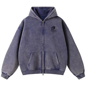 Sweat-shirts à capuche modernes pour hommes en tissu lavé de qualité supérieure, style streetwear, en molleton doux, effet délavé à l'acide, vêtements personnalisés en gros - Product Image 1