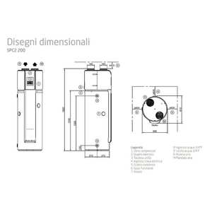 Calentador de Agua con Bomba de Calor Monobloque de Piso Baxi Spc2 200 con Caldera de Agua Caliente Doméstica - Product Image 3