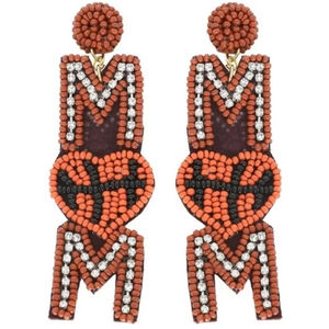 ต่างหูลูกปัดรูปลูกเบสบอลซอฟต์บอลต่างหูลูกปัดกีฬาวันแข่งขันจากต่างหูแฮนด์เมดอินเดีย - Product Image 1