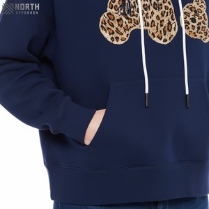 Top de broderie avec logo personnalisé hip hop vintage avec appliques lavées à la pierre sweats à capuche respirants doux confort réversible - Product Image 3