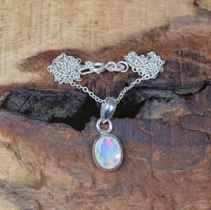 Cadeau de mariage feu pour amour opale pierre précieuse 925 pendentif en argent sterling fait main parfait avec 925 timbre pendentif bijoux - Product Image 4