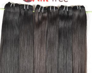 Extensions de cheveux humains vierges indiens de style tissage naturel non traité 100% Remy, couleur noire droite pour femmes - Product Image 6
