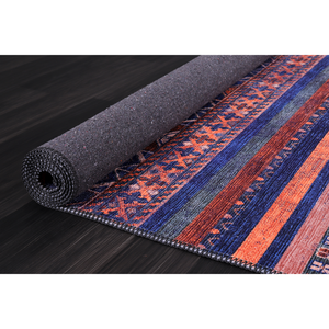 Tapis lavable à motif floral violet moderne Netline Home Depot série 1322M - Product Image 1