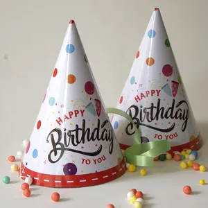 Venta al por mayor de calidad superior Happy Birthday Cones Hat New Born Party Birthday Hat Cap al mejor precio de mercado