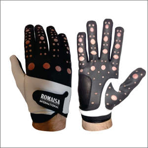 Guantes de Golf de dedo completo transpirables personalizados para mujer, marcador de bola ostentoso de cuero para mano izquierda y derecha, para todo tipo de clima, agarre duradero, deportes - Product Image 6