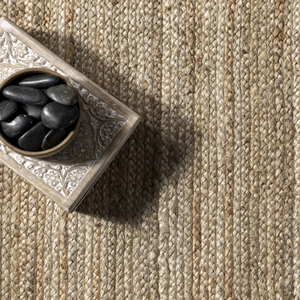 Tapis à tissage plat en jute naturel fait à la main Durable écologique lavable réversible anti-bactéries pile moyenne pour les salles à manger de vie - Product Image 5