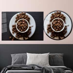 Impression sur toile de grains de café modernes : élégante décoration murale pour cuisine, ART EN VERRE TÉRMÉTRAL - Product Image 1