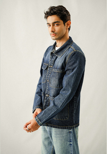 Camisas de Mezclilla para Hombre al por Mayor, Color Sólido, Secado Rápido, 100% Algodón, Estilo Safari Casual con Cuello Alto y Manga Larga para Otoño - Product Image 5