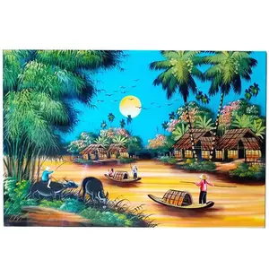 Vietnamese traditional lacquerware arts lacquer painting cheap price wholesale lacquered art