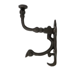 2 Cats Tail <b>Hooks</b> <b>Black</b> Cast Iron Wall <b>Hooks</b> Mounted Coat <b>Hook</b> for Home Farmhouse Coats Bags Hats Towels Use - Product Image 2