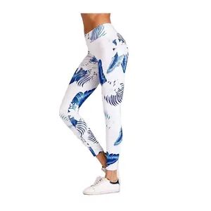 Treino Personalizado Novo Design de Impressão Por Sublimação Leggings Senhoras Das Mulheres Apertadas Sexy com Estampa de Leopardo Calças de Yoga Com Bolso