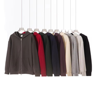 Sudadera con capucha unisex extragrande de mezcla de algodón grueso de 420 g/m² con cremallera completa, personalizada y ecológica para hombre, del fabricante
