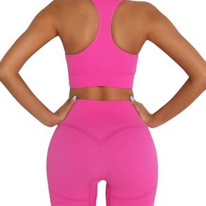 Custom Design Women Gym <b>Sports</b> <b>Bra</b> Shorts Set Quick Dry Seamless Compression Fitness Running Training Activewear Sets - Product Image 2