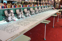 100% original HEFENG Machine à broder commerciale 12 têtes 6 aiguilles Machine informatisée cordage plat broderie automatique