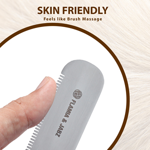 Peines ecológicos de acero inoxidable para mascotas para Terriers, pelado y cardado de perros, herramientas de aseo hechas en madera, Flamia y Jabz, 2017 - Product Image 6