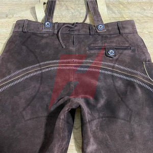 กางเกงบาวาเรียนหนังแท้คุณภาพสูงสำหรับผู้ชาย ขายส่ง รับทำโลโก้ตามสั่ง ขายดี - Product Image 3