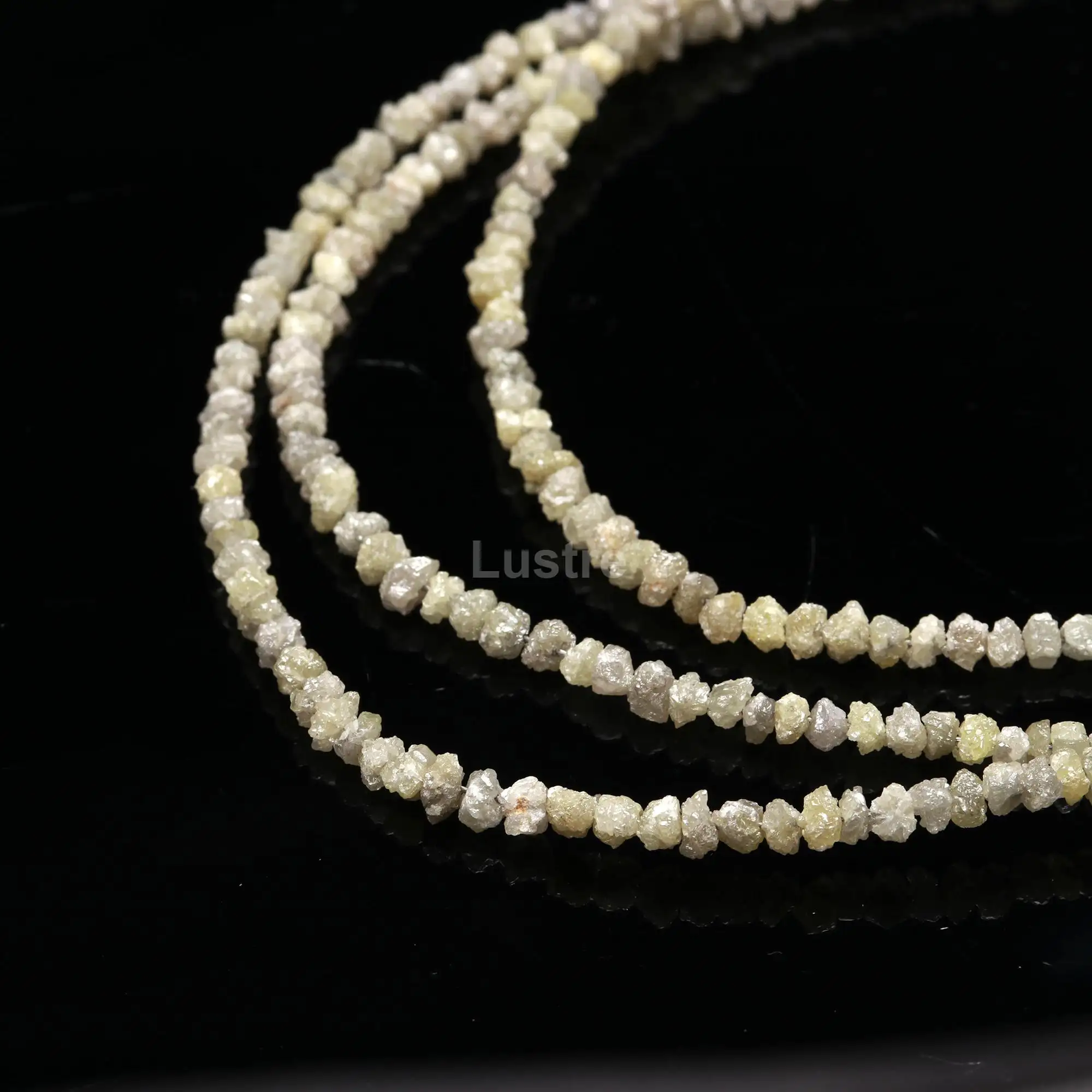Yellow Diamond 3 - 4 mm Natural Rough Diamond Beads For Jewelry Making Uncut Diamond Beads Strand Wholesale Products