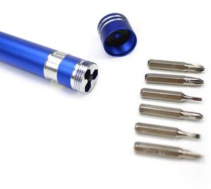 Myj Bút Loại <span class=keywords><strong>6</strong></span> Trong <span class=keywords><strong>1</strong></span> Chính Xác Tuốc Nơ Vít Đa Chức Năng Tuốc Nơ Vít Hợp Kim Nhôm Với Đèn LED Hộ Gia Đình Sửa Chữa Công Cụ Thiết Lập - Product Image 4