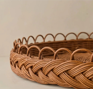 ถาดเสิร์ฟหวายกลมธรรมชาติสำหรับใช้ตกแต่งเครื่องดื่มและเครื่องประดับ - Product Image 6