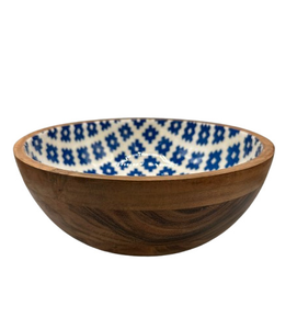 Enamel Printed Wood Bowl Premium Design Wooden Bowl for Serving Salad Bowl <b>Tableware</b> for Serving Salad Bowl - Product Image 5