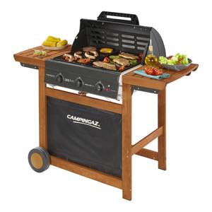 Barbecue Adelaide 3 Woody Dual-Gas GPL Méthane Modèle 2218751 Plaque Noire Noyer Four Noyer Noir 3 Woody Dual-Gas GPL Méthane - Product Image 4