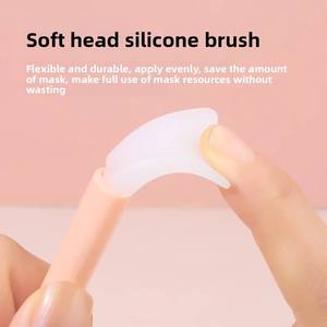 Brocha de silicona para mascarillas faciales con varilla ajustable y aplicador de doble cabezal para mascarillas de barro, modelo de varilla para aplicar mascarillas de maquillaje - Product Image 3