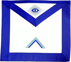 Delantal y Collar Masónico Azul Bordado a Mano para Oficial, Maestro Respetable, Talla Única, Tipo de Tela Poliéster - Product Image 3