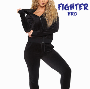 Survêtement uni en tissu doux et respirant tenue tendance design élégant sweat à capuche surdimensionné sweat à capuche zippé - Product Image 2