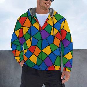 Sudadera con Capucha Extra Grande Personalizable para Hombre, Estilo Tie Dye, Negra y Azul, de Algodón, con Logotipo Personalizado, Hombros Caídos, Popular, Impresa por Sublimación - Product Image 1