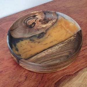 Handicraft Round <b>Wood</b> Coaster Set Top Quality Customize Square Round Epoxy <b>Wood</b> Resin Coaster With Holder Set - Product Image 4