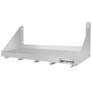 Estante de Pared Comercial de Acero Inoxidable para Contenedores 4x GN 1/6 - 800x300mm - de un Solo Nivel - Product Image 6