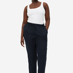 กางเกงวอร์มขากว้างของผู้หญิงกางเกงขายาวทรงหลวมโอเวอร์ไซส์กางเกงลำลองออกแบบได้เองใส่ได้ทุกวัน - Product Image 1