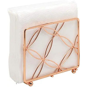 Porte-mouchoirs décoratif pour table d'hôtel au design antique en fil métallique doré, porte-serviettes pour restaurant - Product Image 6