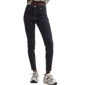 Bajo MOQ Proveedor de mezclilla Skinny Ladies Jeans Pantalones de mezclilla de mujer casuales personalizados Pantalones de mujer de cintura alta - Product Image 1
