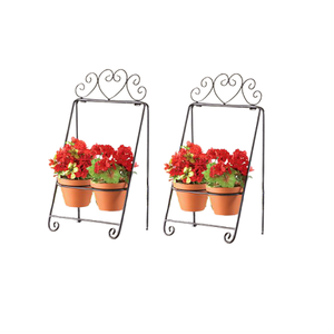 Support de pot de fleur suspendu de forme ronde de concepteur support de jardinière en fer de grande taille de la meilleure qualité pour les meilleures ventes - Product Image 4