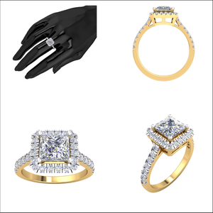 Bague au design classique en or massif 18 carats pour femme avec 1.41Cts VS Clarity Lab Grown Diamond EF Color Jewelry pour mariage ou cadeau - Product Image 2