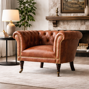 Fauteuil Chesterfield en cuir, plusieurs couleurs |   Fauteuil club vintage une place pour appartement, villa, salon, hôtel - Product Image 2