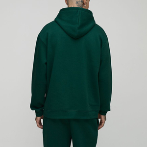 Sweats à capuche pour hommes 100% coton lourd personnalisé DTF logo imprimé couleur unie coupe ample streetwear basique confortable à capuche pour hommes - Product Image 3