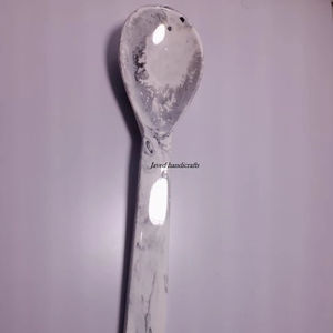 Meilleur prix Style nautique Serveurs à salade à long manche Fourchette et cuillère en résine pour le dîner pour la décoration de la maison - Product Image 1