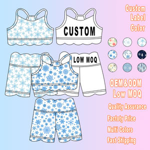 Детская спортивная одежда на заказ, одежда для йоги для детей, одежда для малышей, одежда для фитнеса и йоги, летние комплекты для йоги для девочек, наряды для девочек-малышек - Product Image 1