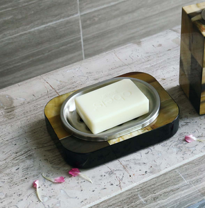 Porte-savon en corne de buffle plateau cuisine salle de bain rangement porte-savon fait à la main plateau en corne hautement polie - Product Image 1