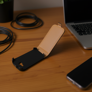 Funda Delgada Negra Tipo Flip para Samsung S7390 Galaxy Trend Lite con Gestión de Cables y Accesorios - Product Image 3