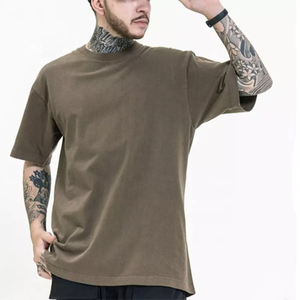 Ropa de hombre Camiseta de gran tamaño 100% Algodón Streetwear Hip Hop Lavado ácido en blanco Logotipo personalizado Camisetas vintage tarifa al por mayor OEM - Product Image 1