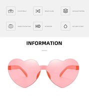Lunettes de soleil de fête de bonbons de couleur de faveurs de mariage personnalisées lunettes de soleil en forme de coeur rouge rose d'amour pour hommes et femmes en gros