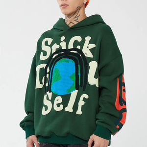 2025มีฮู้ดผ้าฝ้ายออร์แกนิก100% พรีเมี่ยม, เสื้อฮู้ดแฟชั่นฮิปฮอปสีทึบเสื้อมีฮู้ดสำหรับฤดูหนาวระบายอากาศได้ดีสำหรับทุกเพศ - Product Image 1